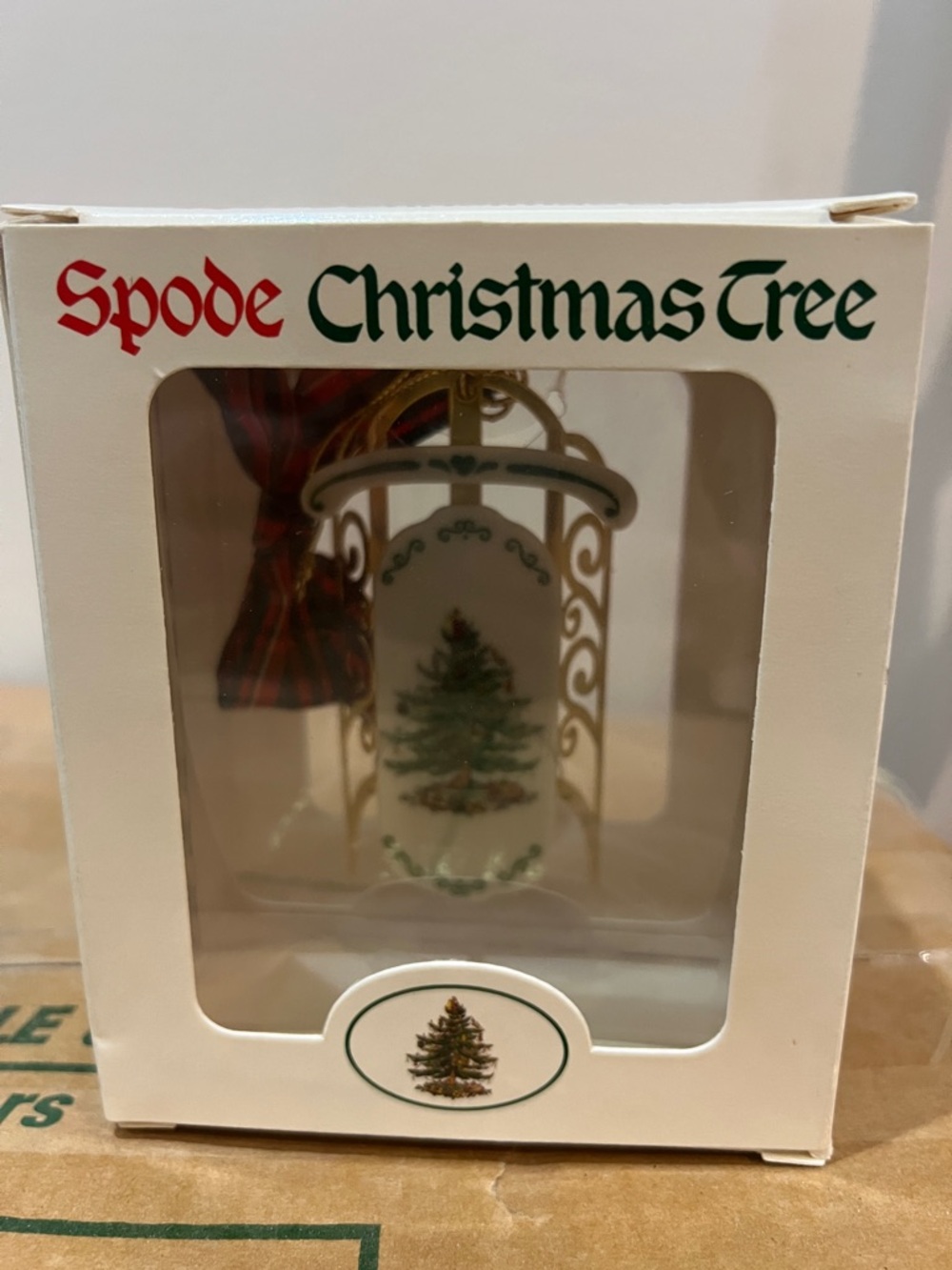 Spode Sled Christmas Tree Ornament